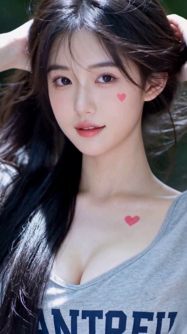 户外清纯元气美少女