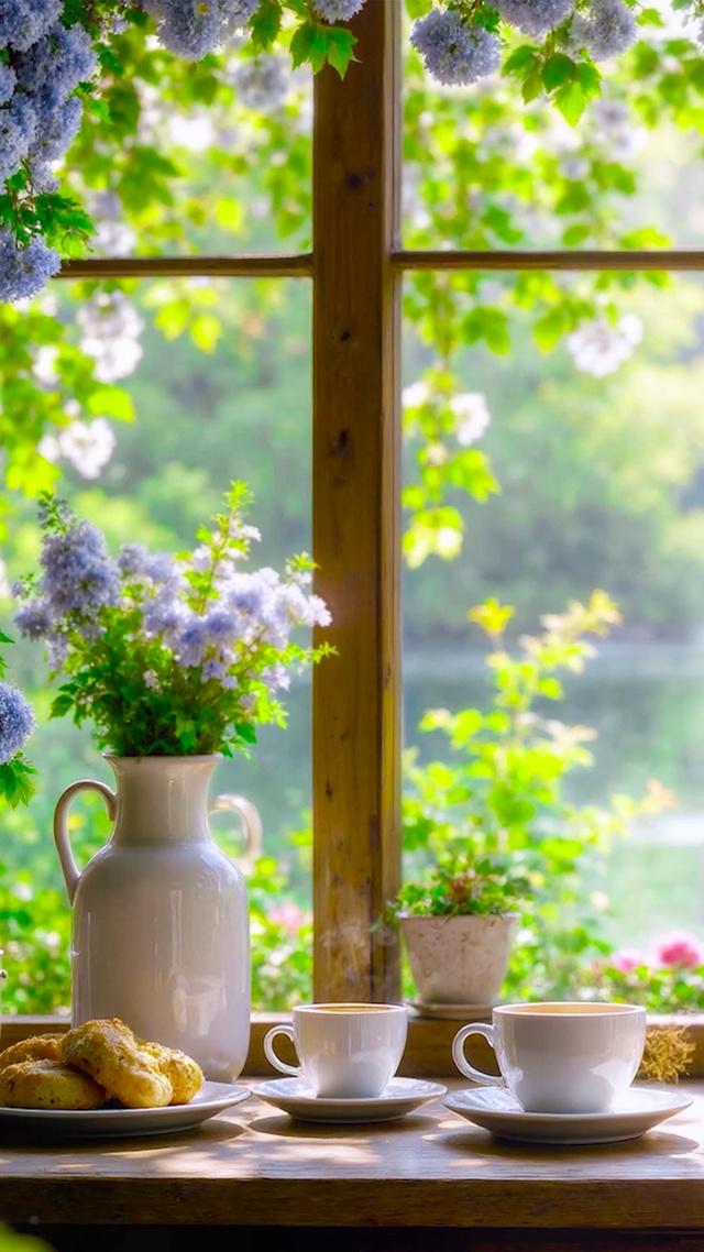 放松治愈木屋窗边 