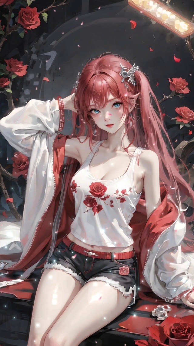 红毛衣少女