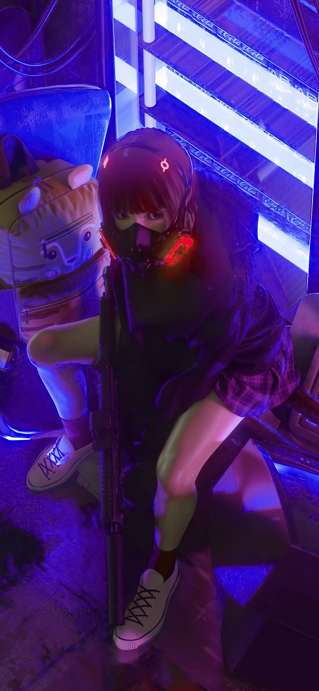 4K科幻赛博朋克少女