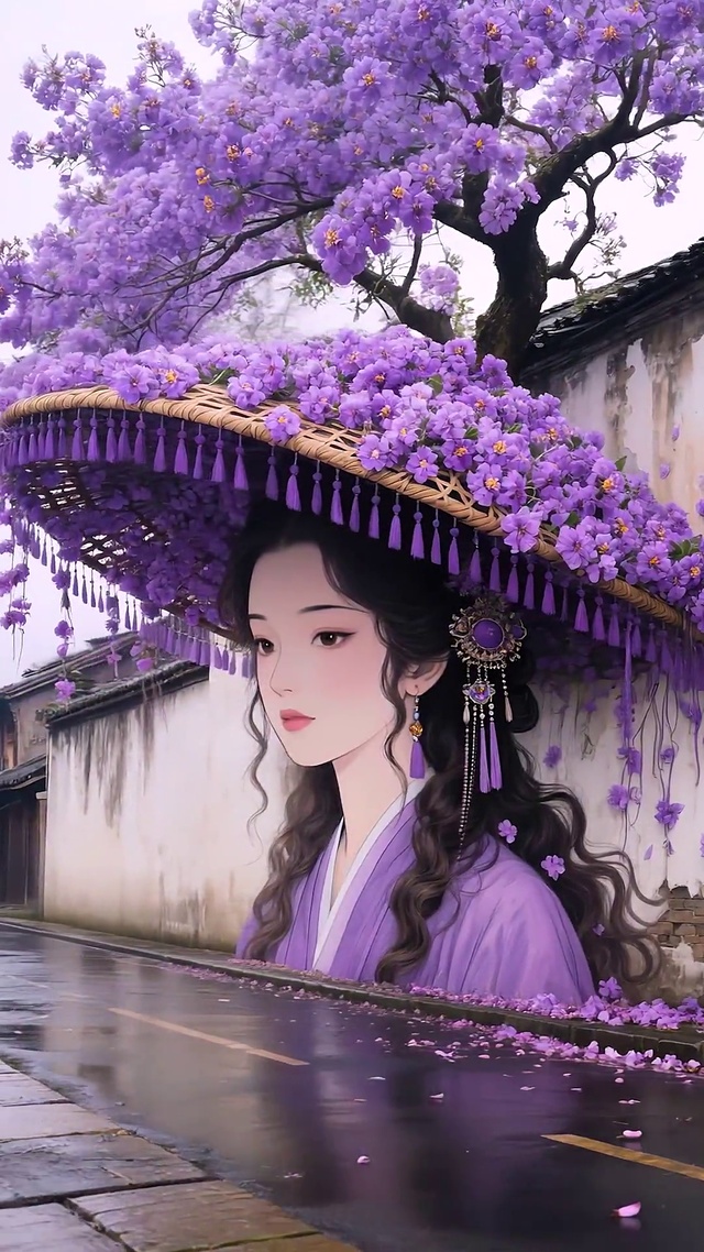 古风美女墙绘
