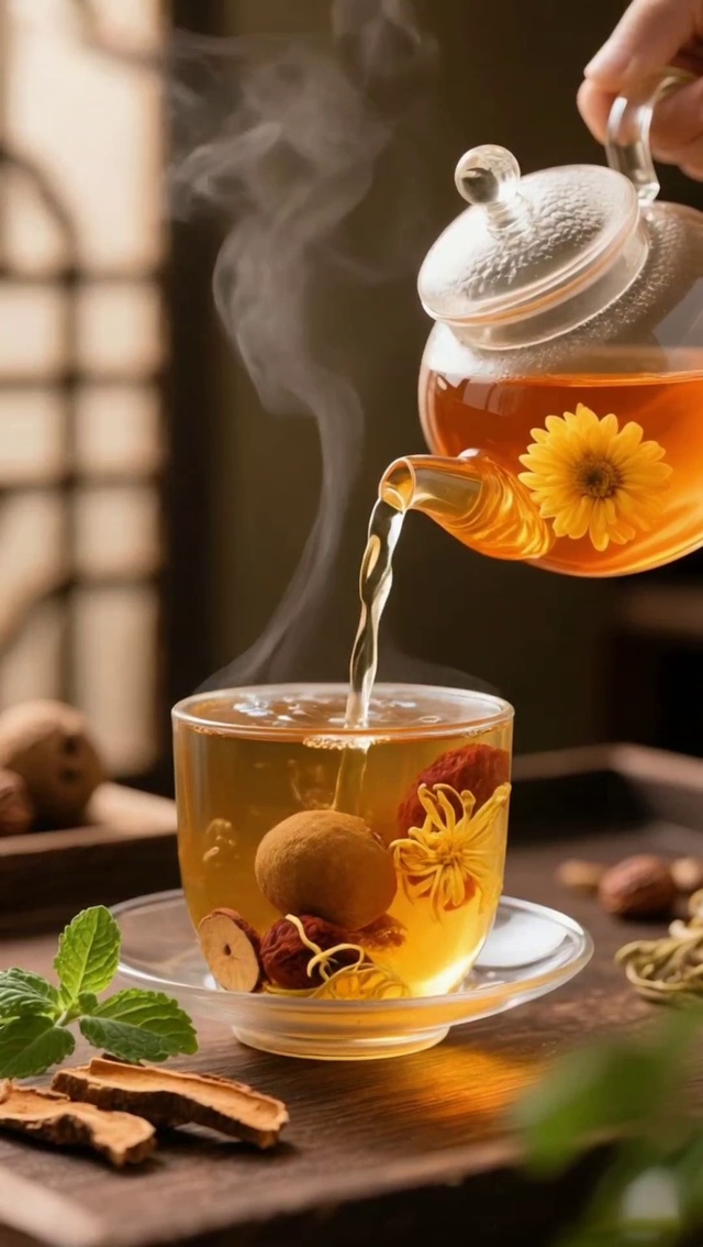 《菊香伴盏，暖茶润心》
