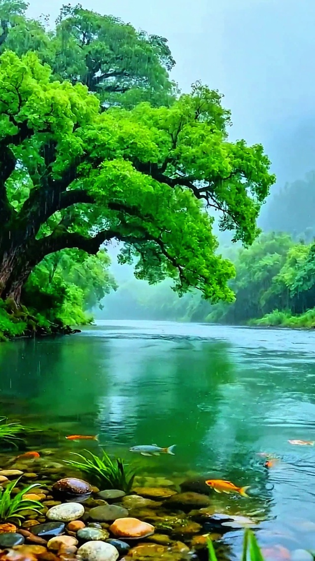 护眼小河流水4K