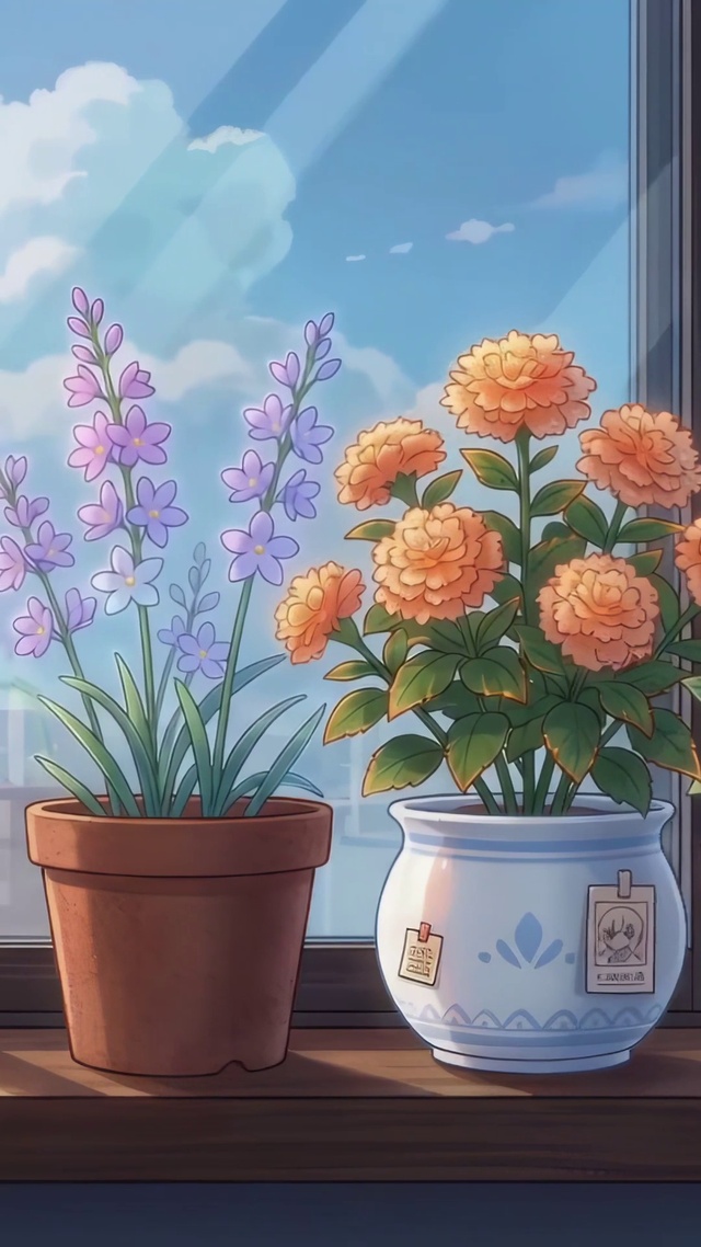 窗台有花，心中有光