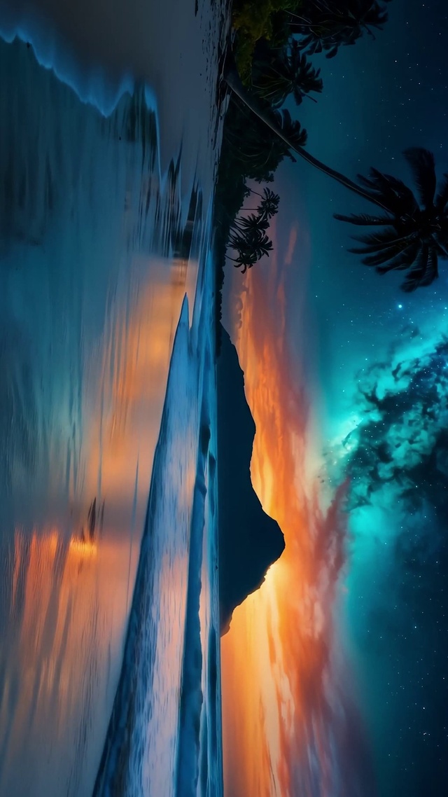 海边夜晚风景