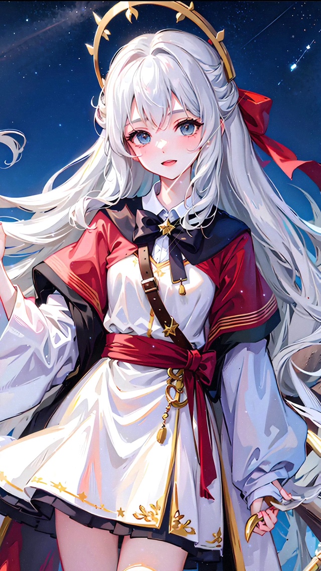 二次元白毛少女