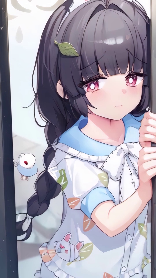 可爱门口萝莉妹妹