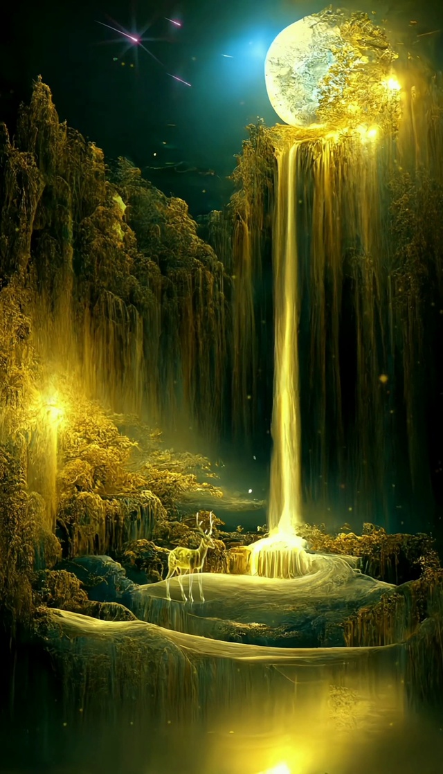 金色瀑布-纳福生财