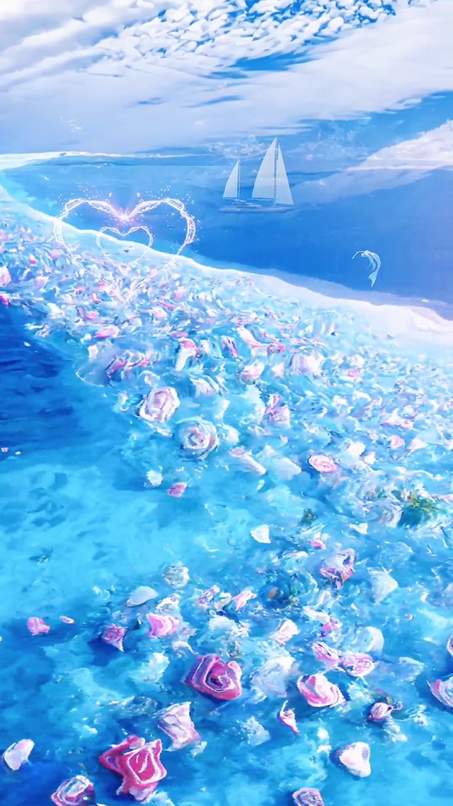 蓝色海滩