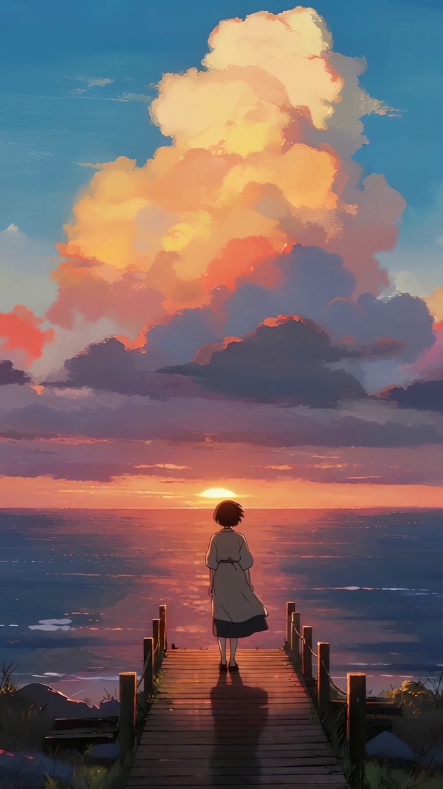 海边晚霞风景