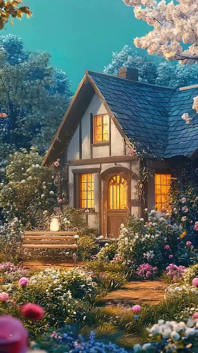 护眼花草树木房屋