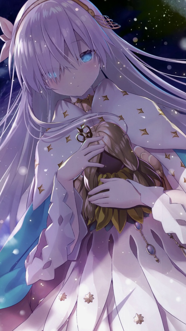 月光下的静谧神秘少女