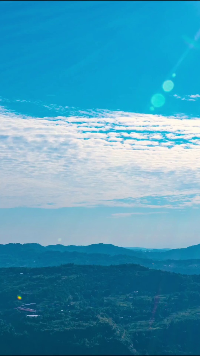 4k唯美夏日山间云海蓝天白云