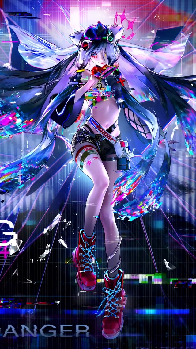 二次元赛博朋克少女