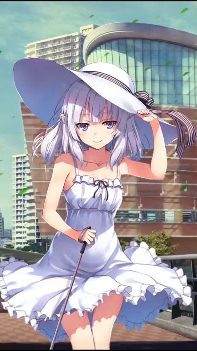 城市街道的少女