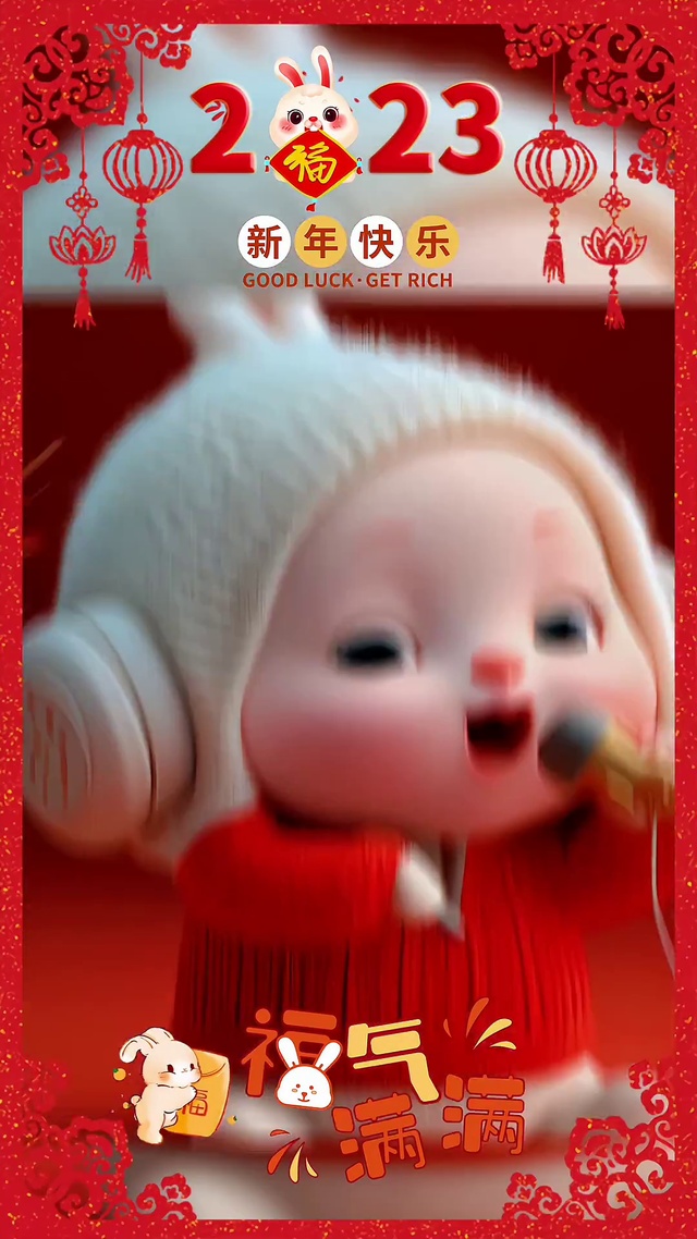 新年兔宝宝祝福