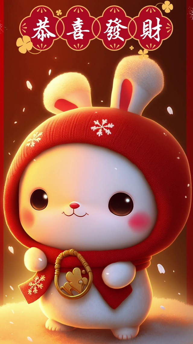 新年元宵节快乐兔子