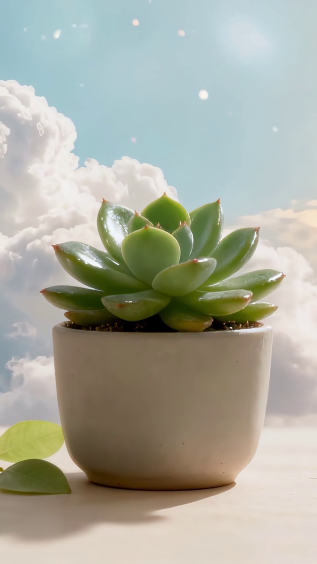 小清晰治愈系盆栽绿色植物多肉