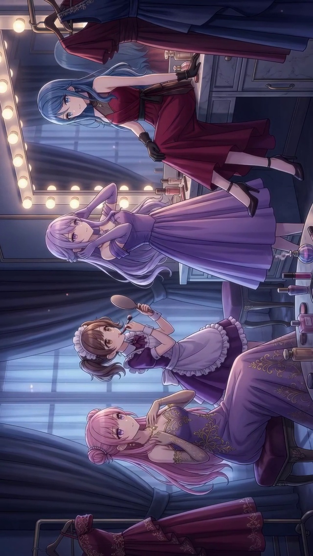 化妆间的少女们