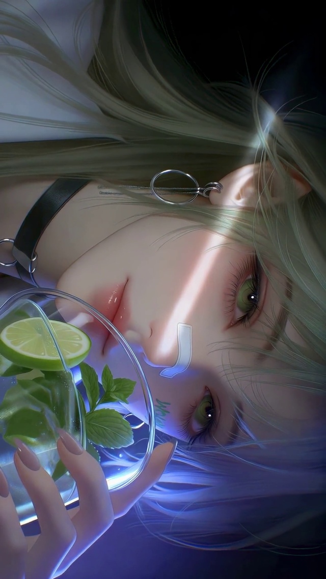 莫吉托清冷侧颜美人