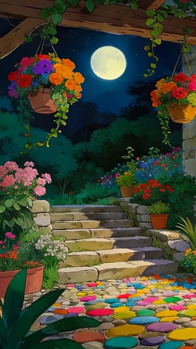 夜景花草树木