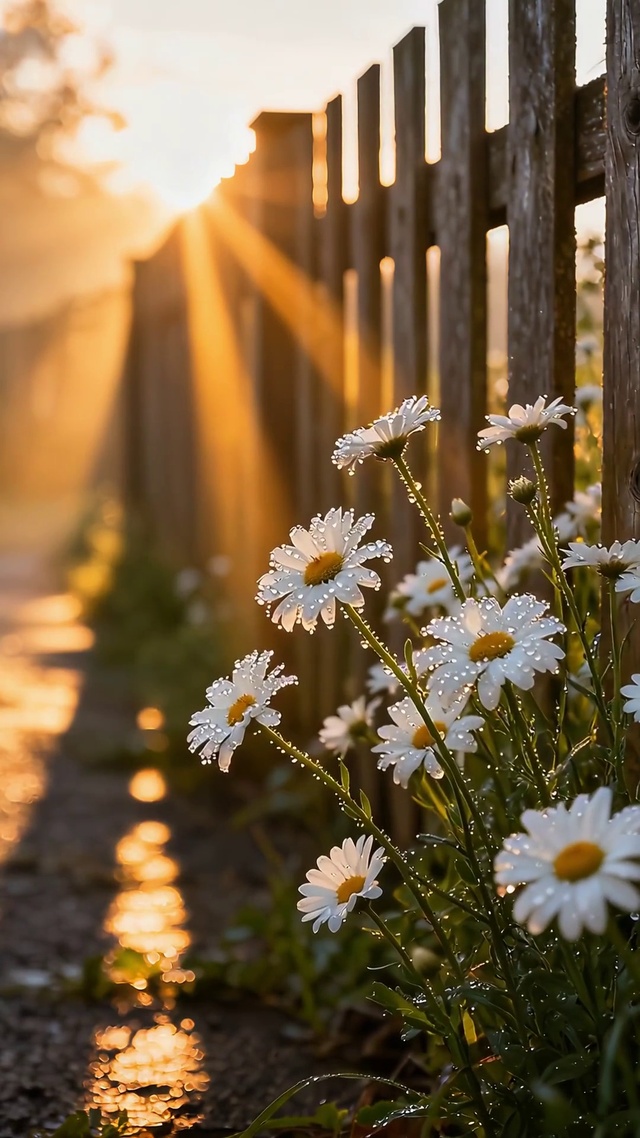 阳光下的小雏菊