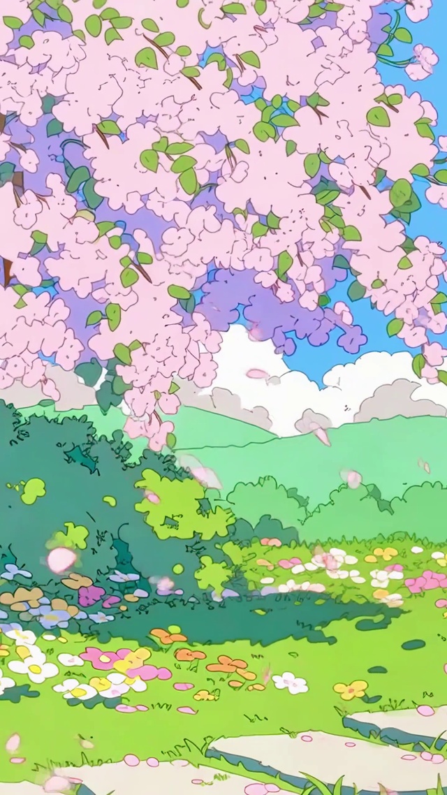 小兔藏进了春日花海