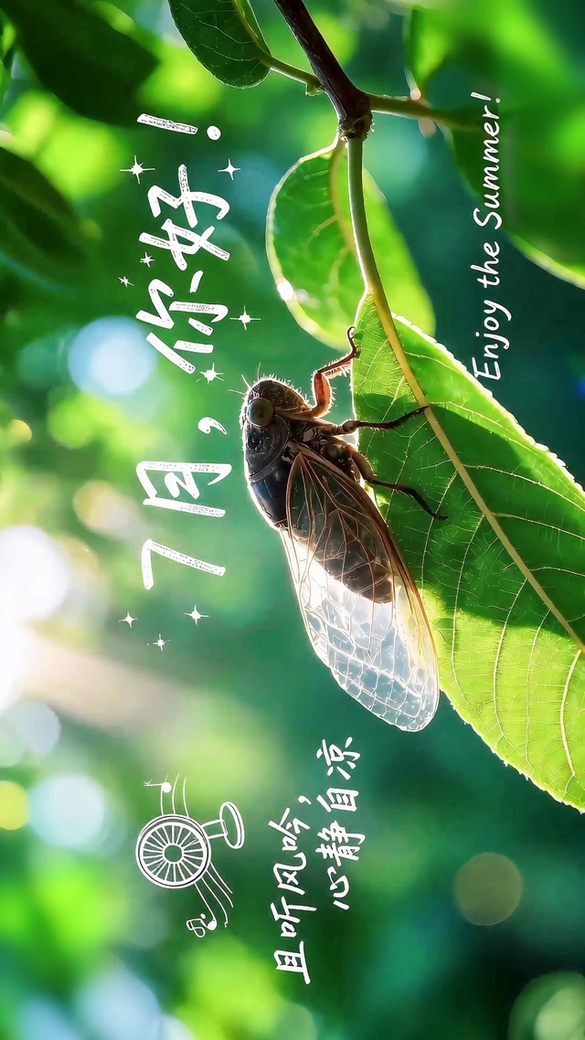 7月你好-清新夏蝉
