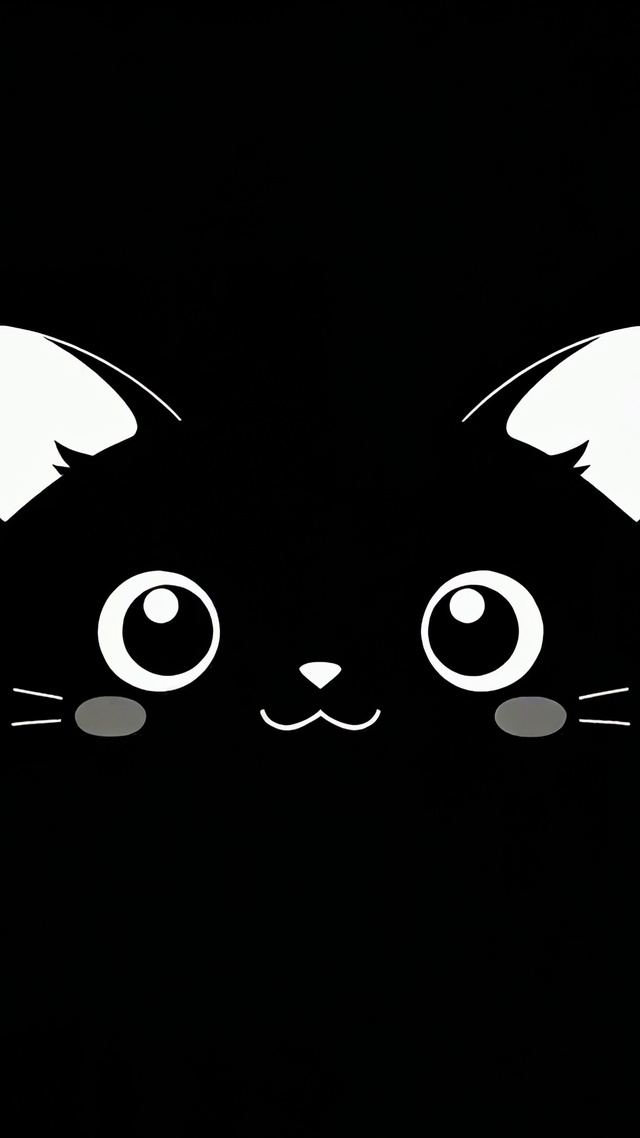简约可爱小黑猫