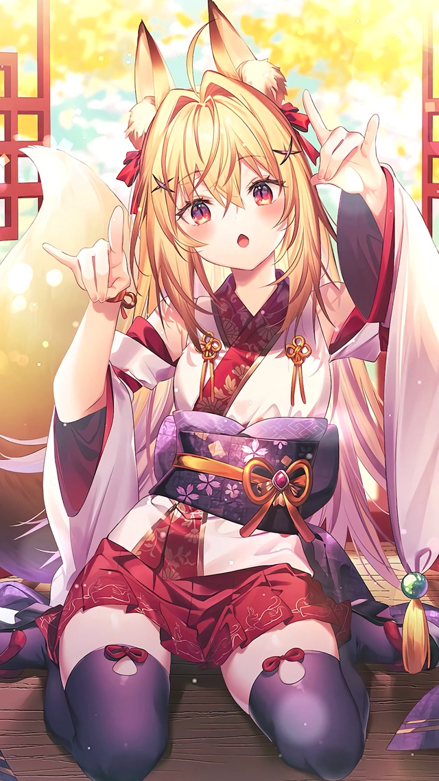 立秋可爱狐少女