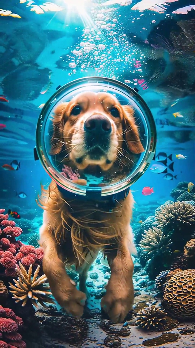 潜水狗狗