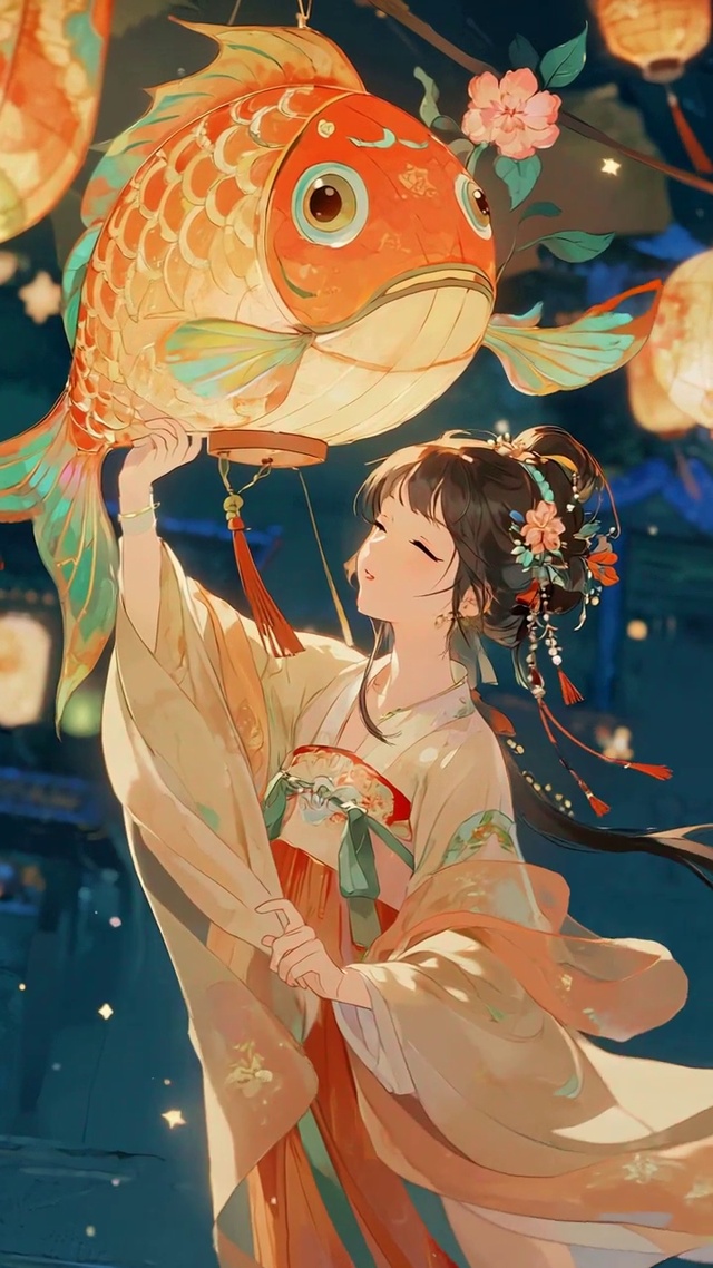 古风少女祈福