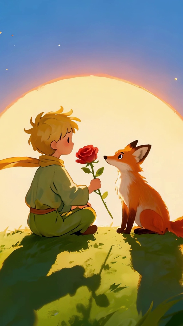 梦幻玫瑰星空狐狸小王子