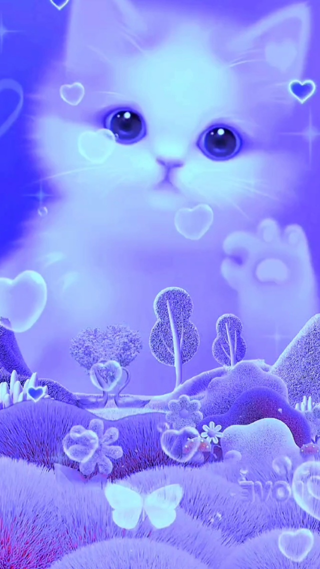 蓝色治愈猫咪