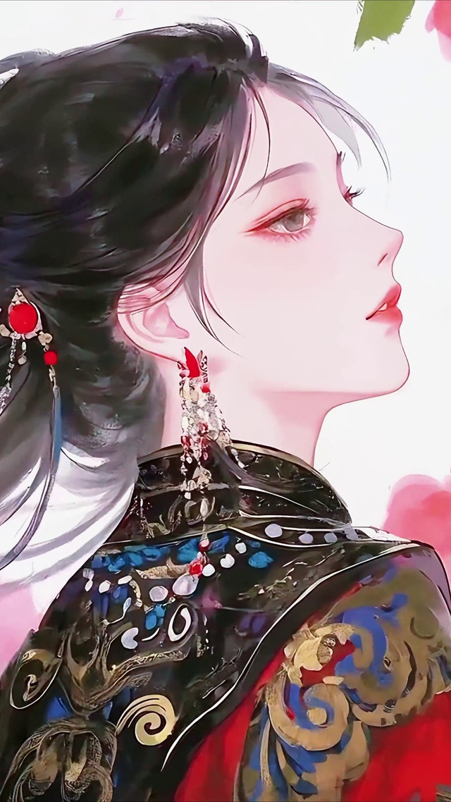 侧颜胭脂影
