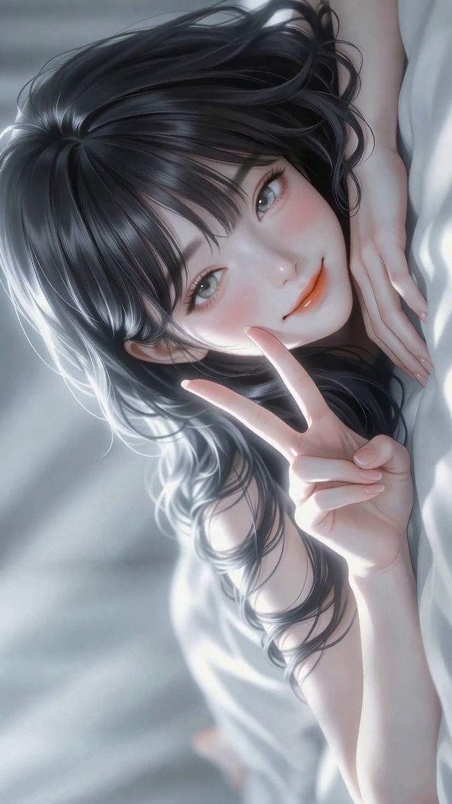 柔光居家卧室美女