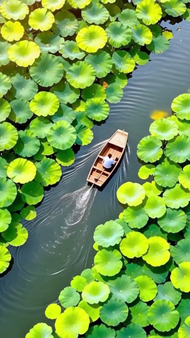 唯美治愈莲花湖