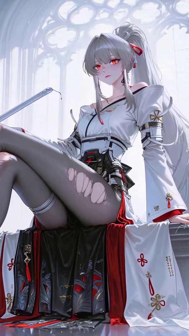 银发持刀武士美少女绯雪