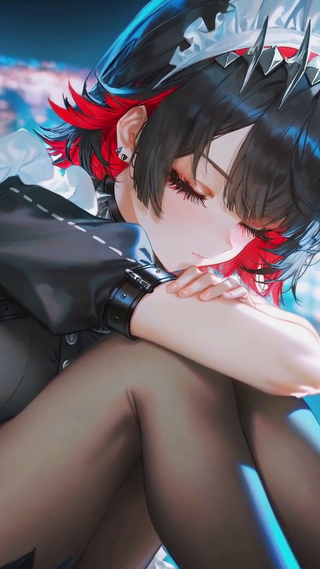 霓虹夜色中的女仆