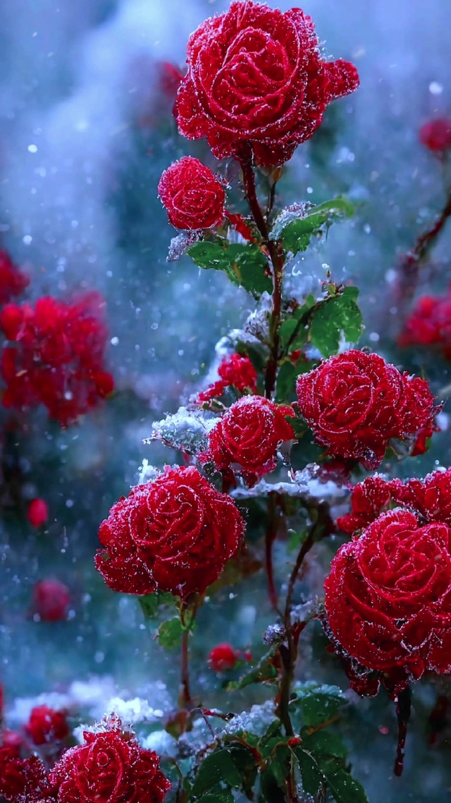 风雪玫瑰花