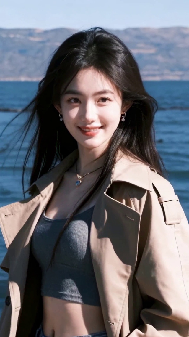 湖畔美女日常美照