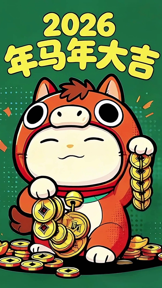 小新和马年招财喵