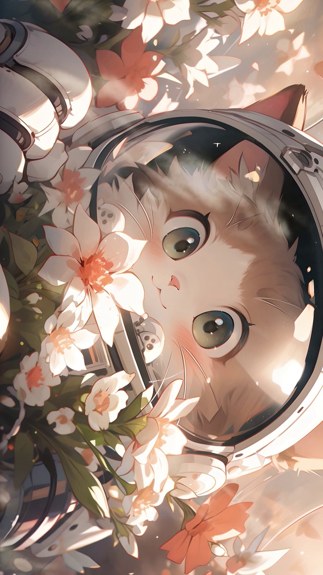 猫咪鲜花宇航员