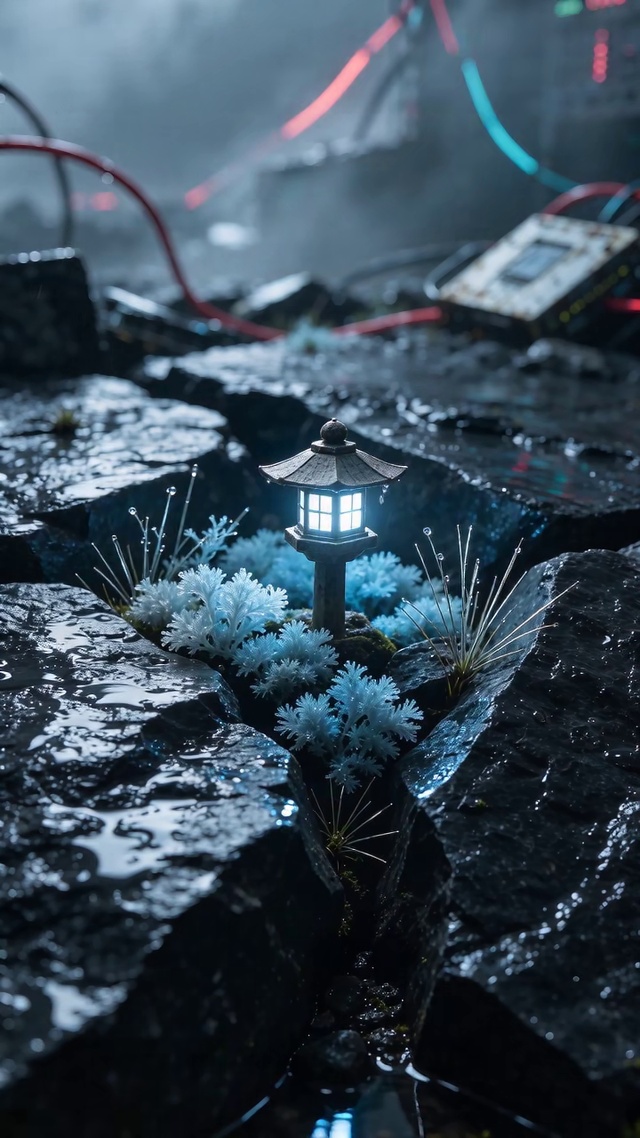 废土雨夜手机壁纸