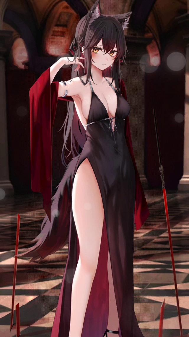 萌萌黑礼服小姐姐4k