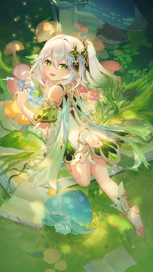 绿色护眼妖精女孩4k