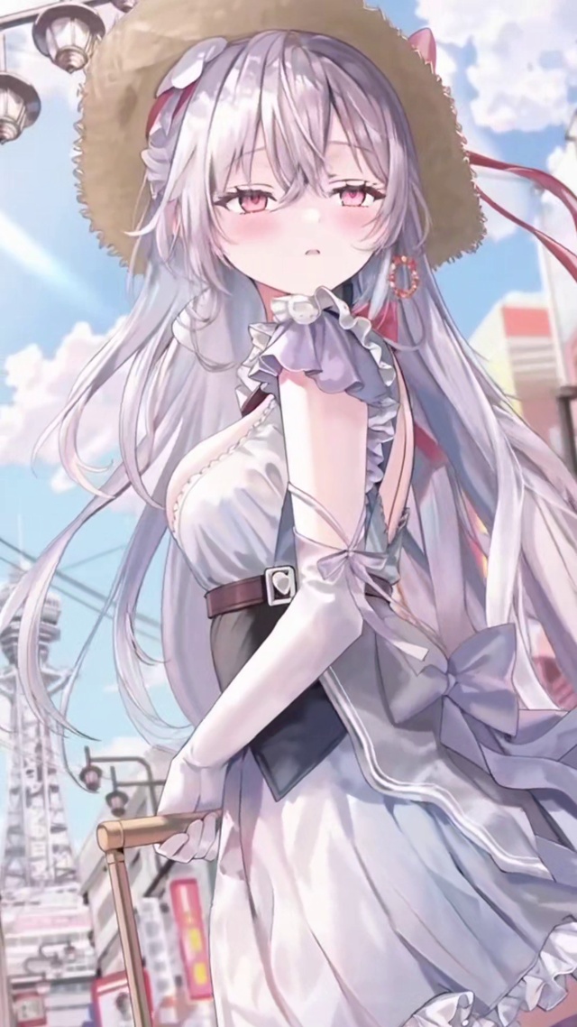 白毛女孩要上学