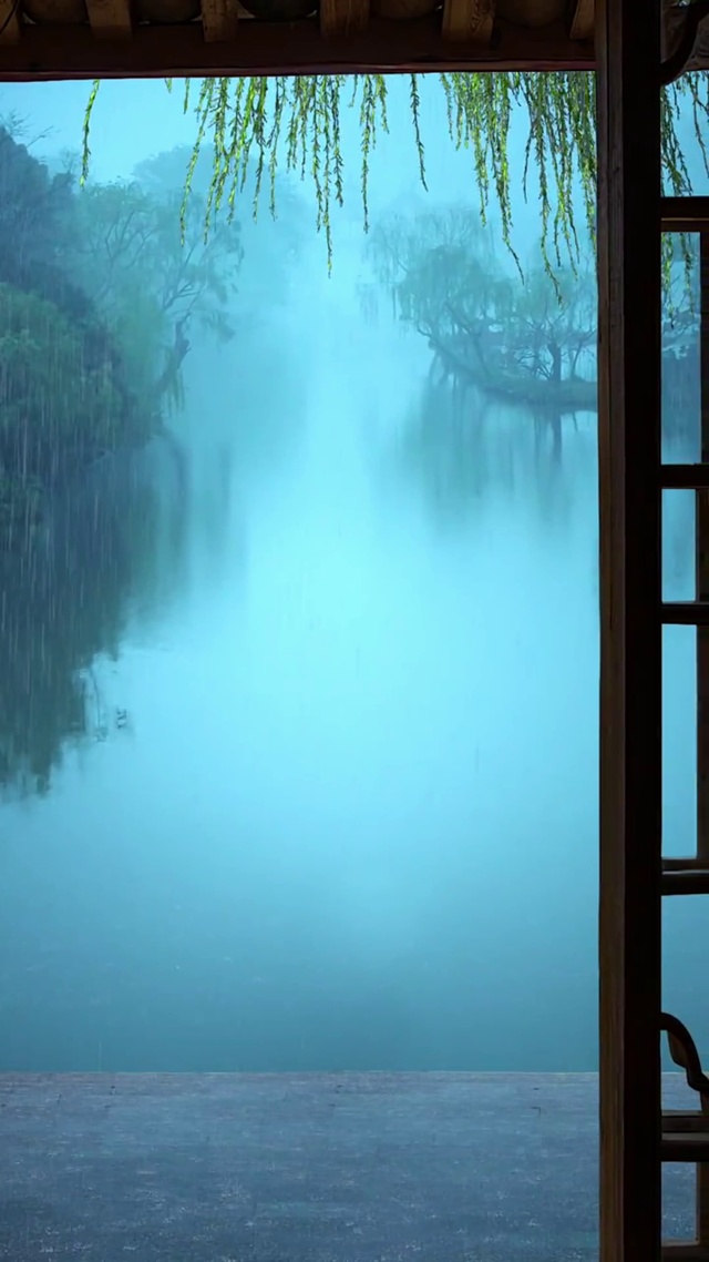 你是否也喜爱发呆，常常在这样的雨中，站在自家窗前静静的聆听雨声，放开一寸寸思绪，解开一寸寸怅惘
