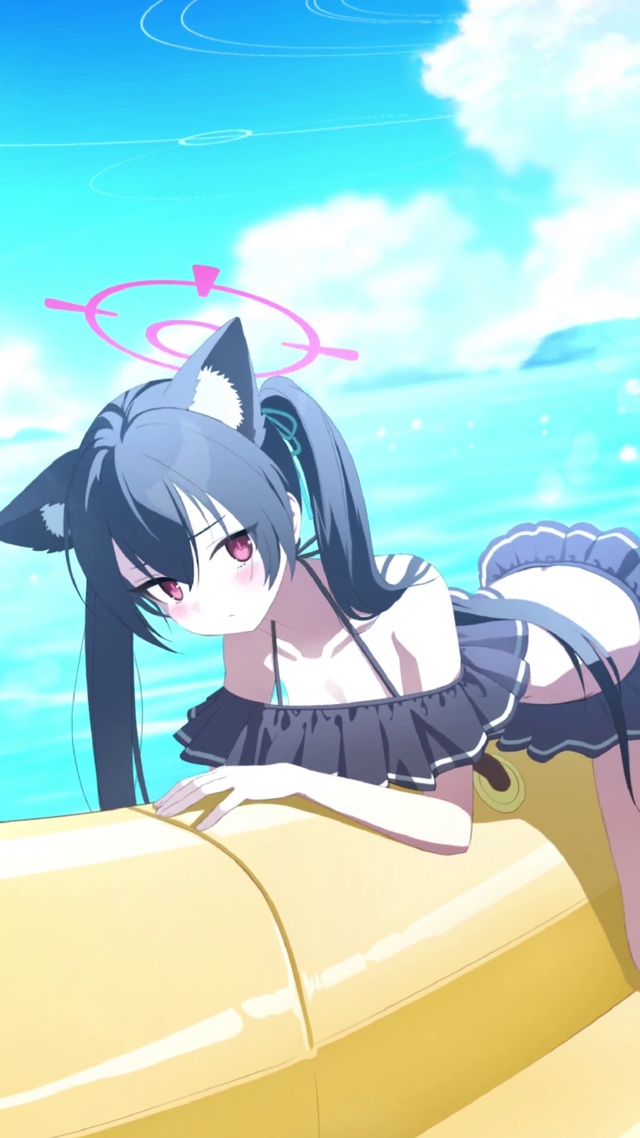 【蔚蓝档案】黑见芹香（泳装）live2d竖屏高清化纯享版