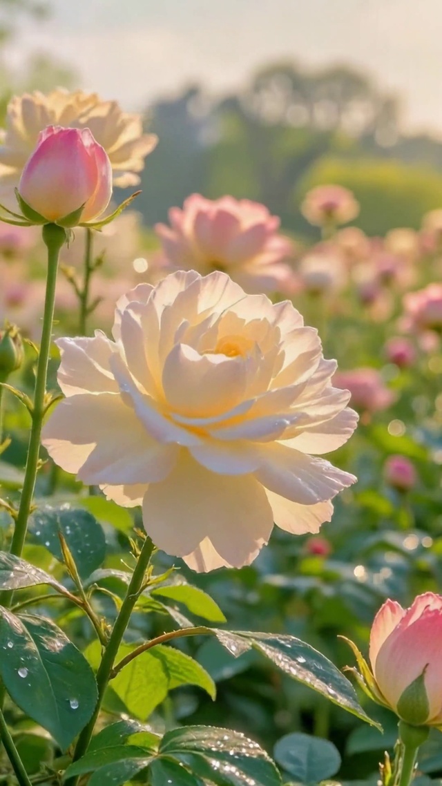 晨露清新月季花海